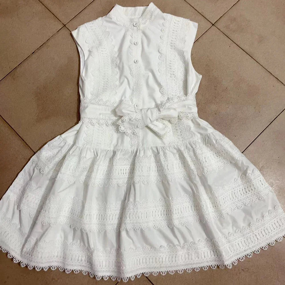 Elegant Slimming Lace-Up Casual Dress for Women