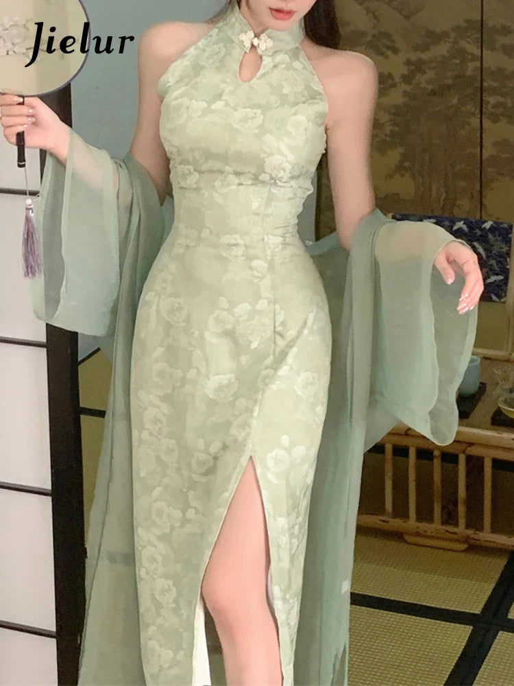 green cardigan