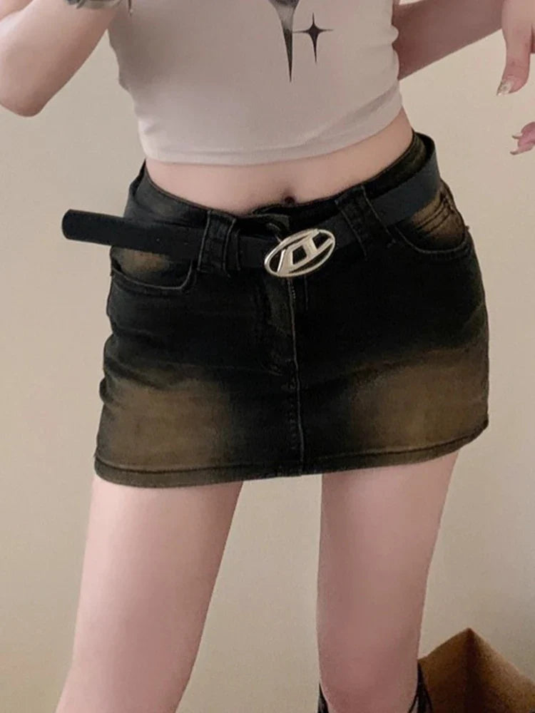 Chic High Waist Vintage Mini Skirt for Women