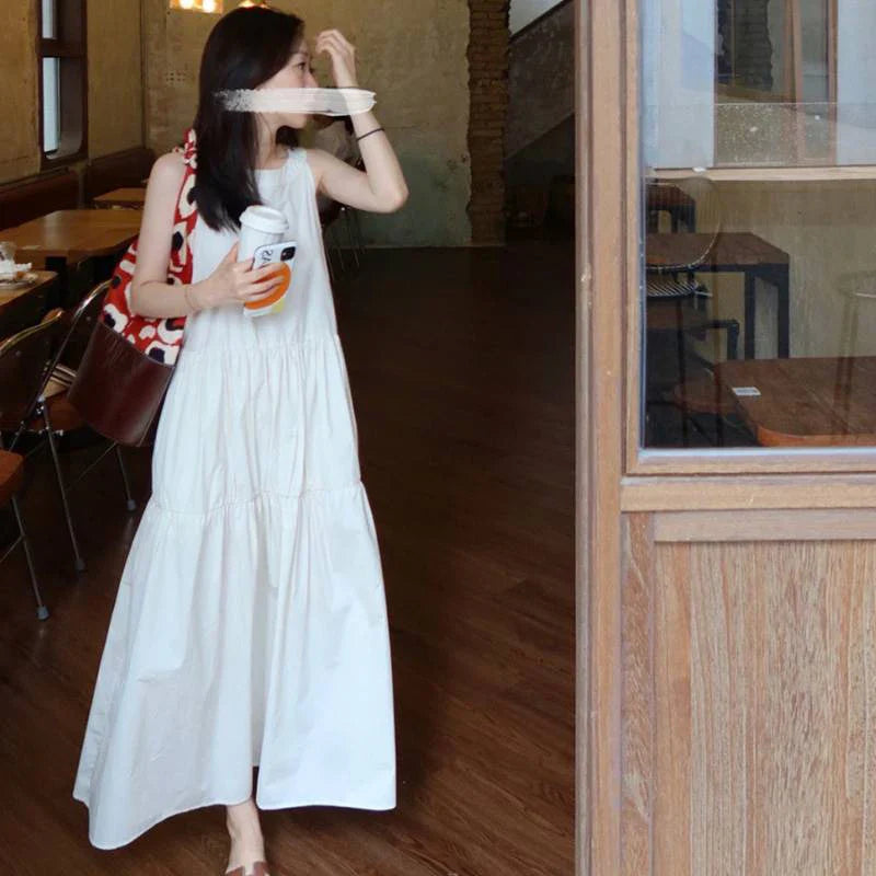 Elegant Sleeveless O-neck Maxi Dress for Stylish Women