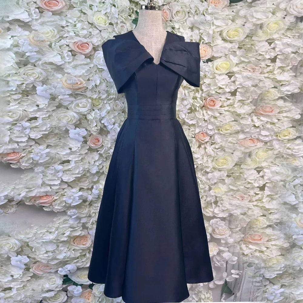 Chic V-Neck High Waist Slimming Dress for Women
