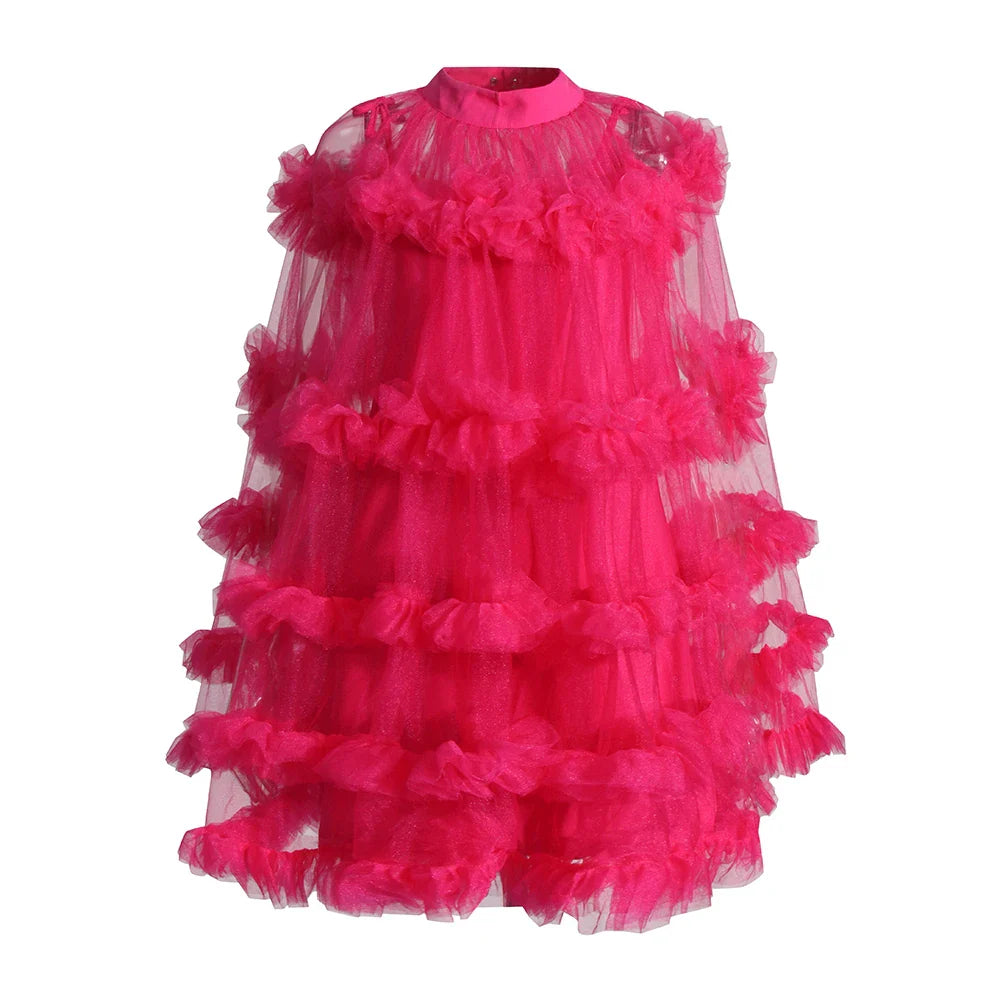 Stylish Sheer Mesh High Waist Dress for Women