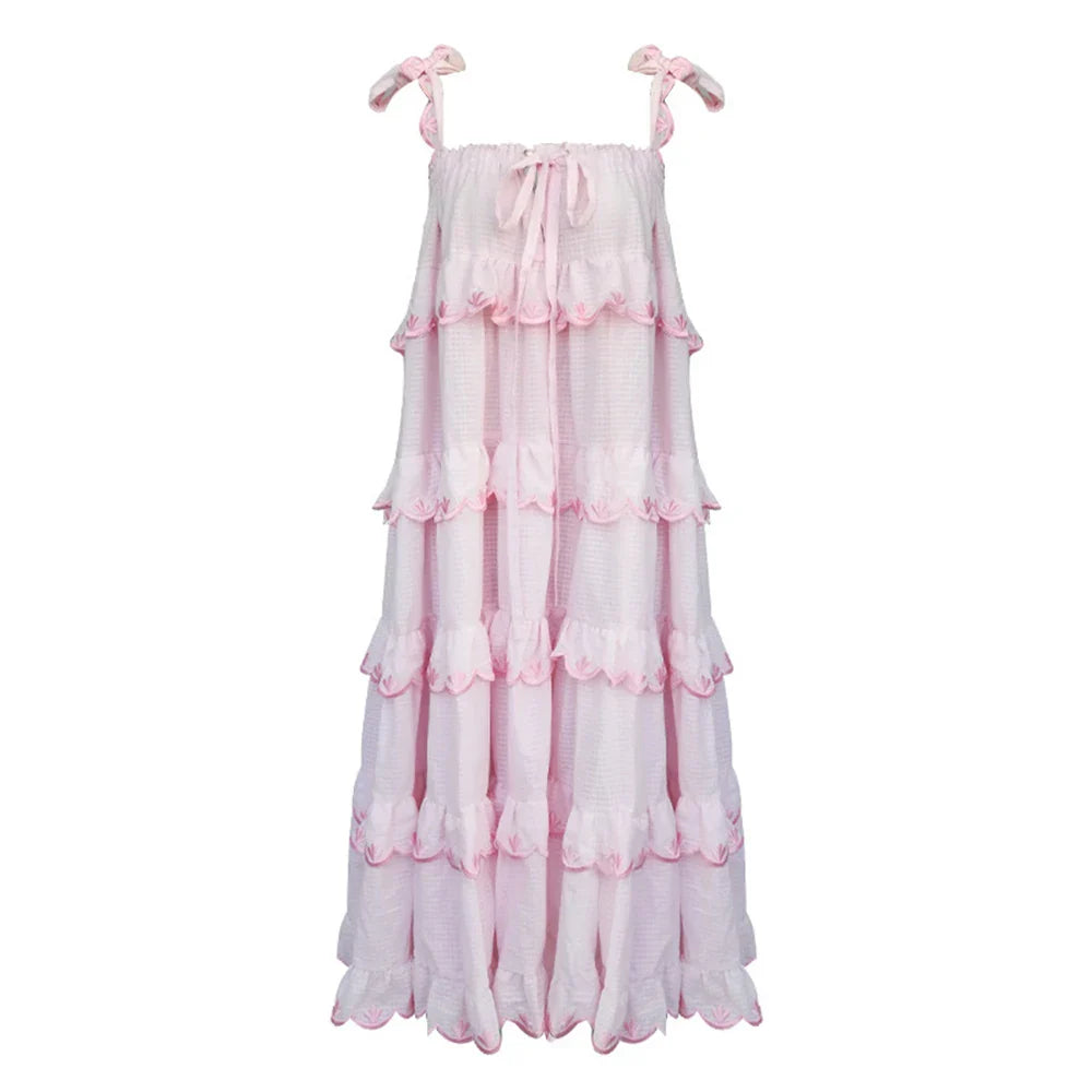 Oversized Square Collar Off-Shoulder Camisole Dress for Women