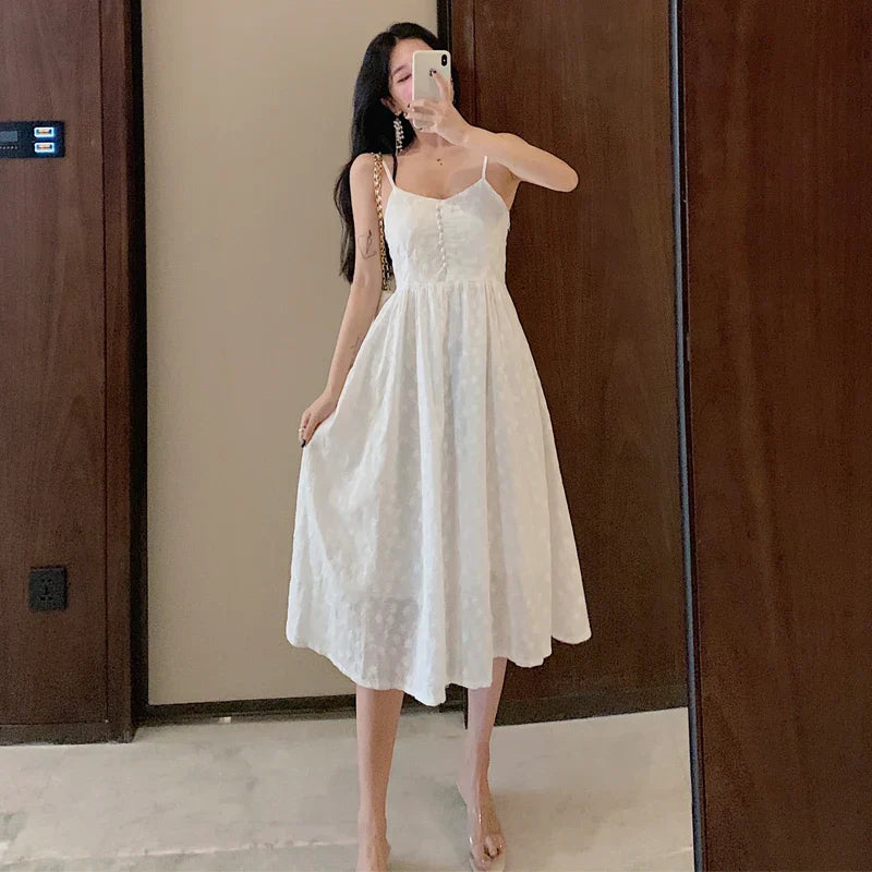 Elegant Women's Sleeveless Spaghetti Strap Evening Dress