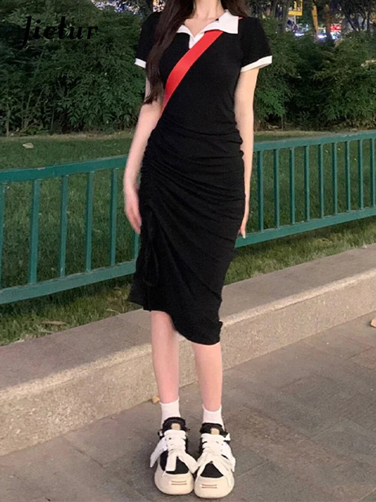 Stylish Summer Maxi Dress with Slit & Short Sleeves