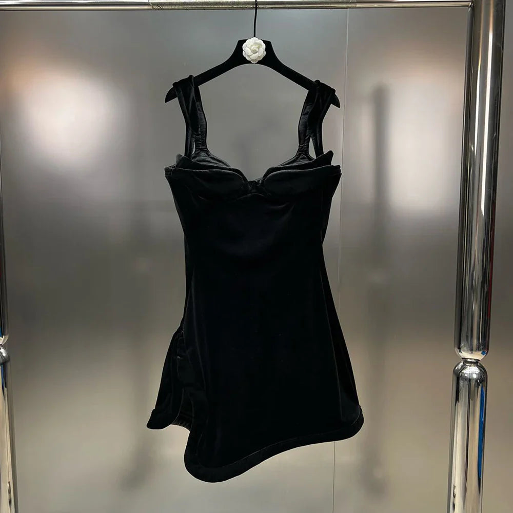 Stylish Backless Slimming Dress with Square Collar