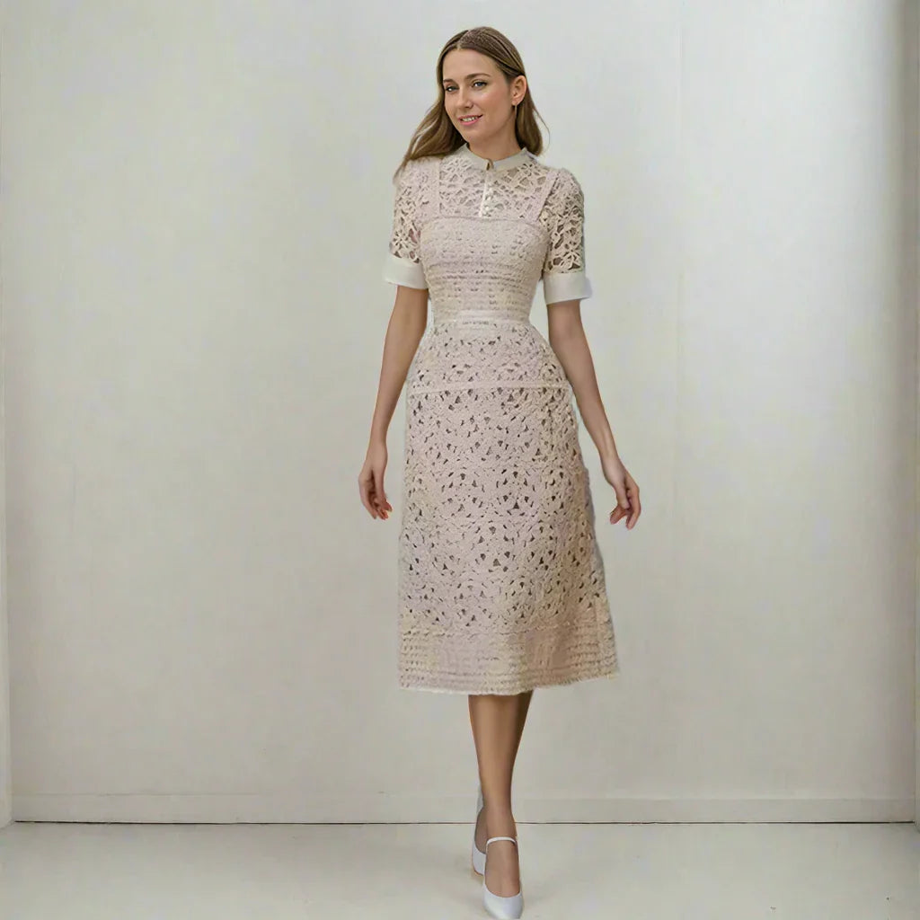 Elegant Slimming Hollow Out Dress for Women