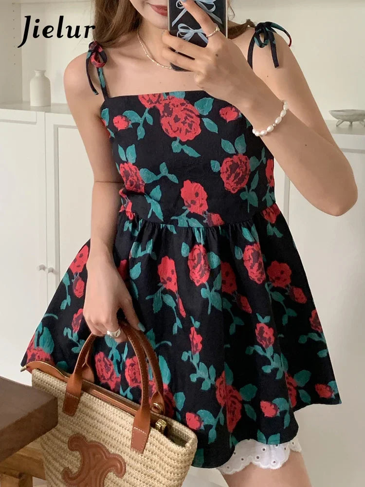 black mini dress