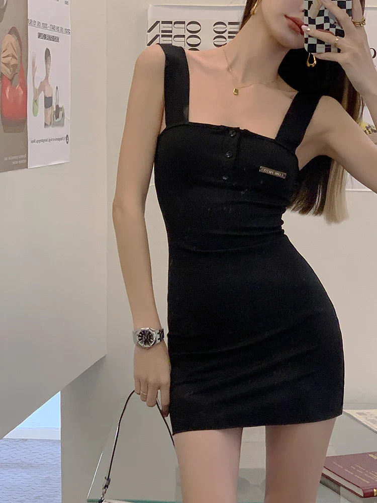 Summer Slim Strapless Solid Color Bodycon Dress