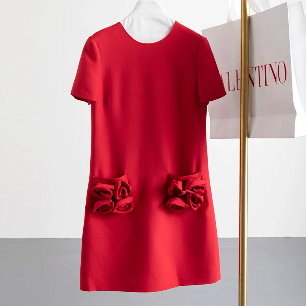 Chic Minimalist High Waist Mini Dress for Women