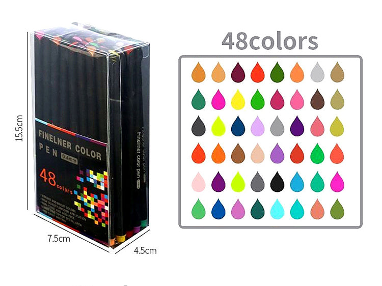 36-Pack Colored 0.4mm Tip Fine Point Markers Drawing Pens