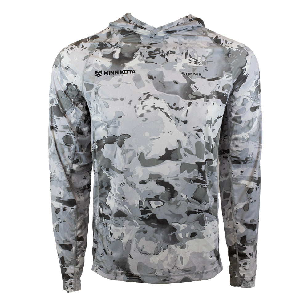 Simms Solarflex UltraCool Hoody - Cloud Camo Grey - The Fly Shack