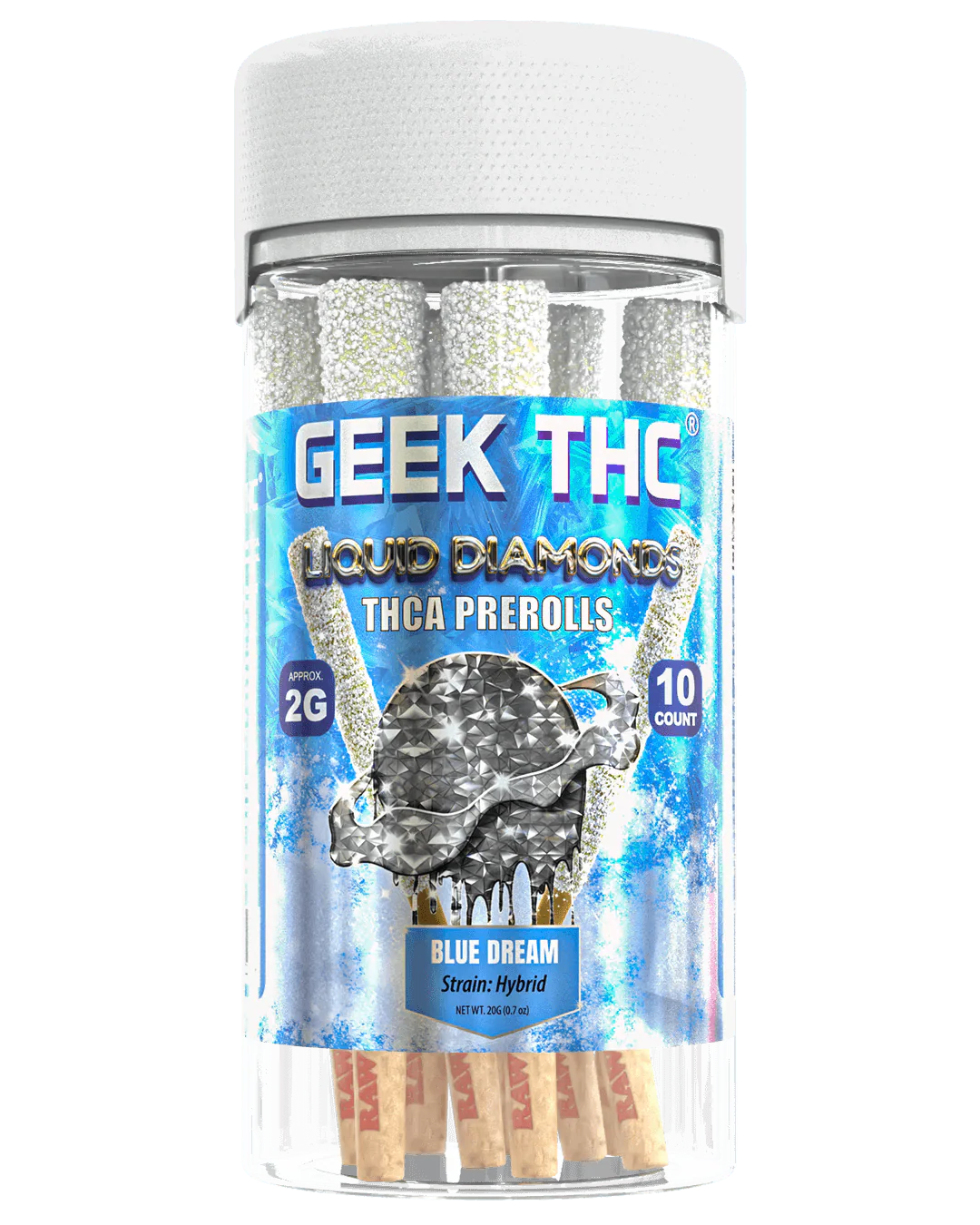 Geek THC Liquid Diamonds THCA Pre-Rolls 2G (10ct)