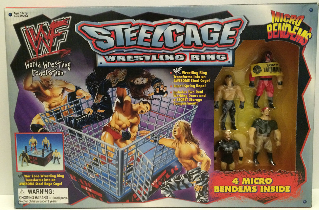 wwe steel cage ring playset