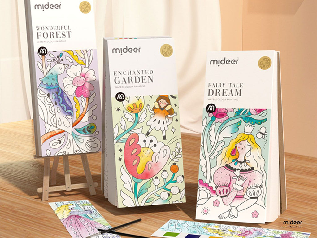 NEW Mideer Watercolor Painting Enchanted Garden Watercolour Bookmarks