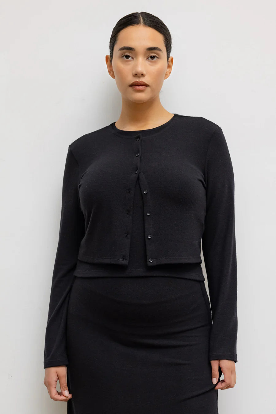 Lauren Black Crop Cardigan II
