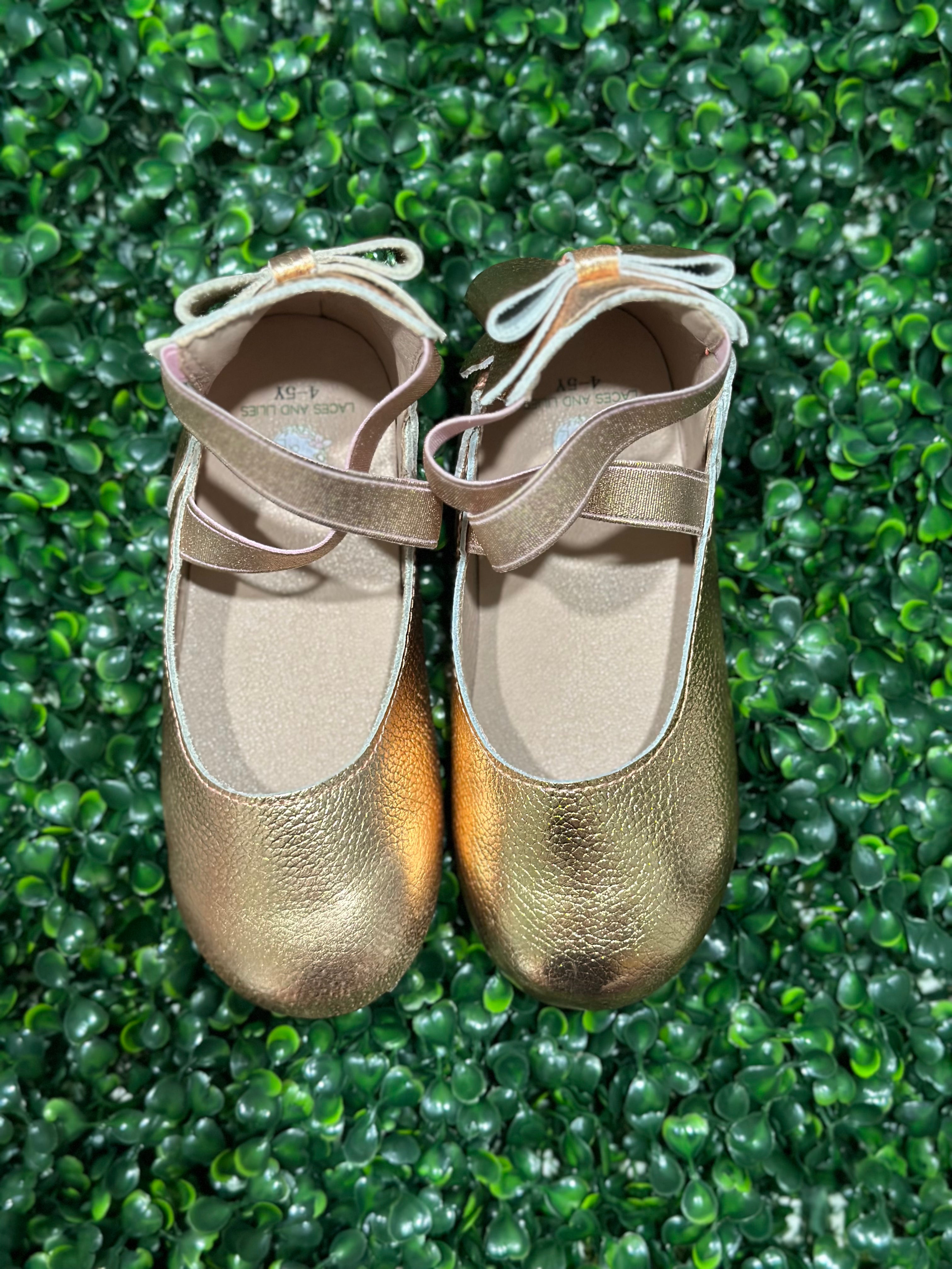 Violet Bow Ballet Rose Gold