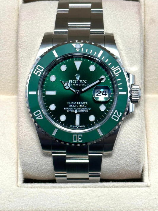 2014 Rolex Submarine Date 40 Hulk Green Dial (116610LV) – Grailzee