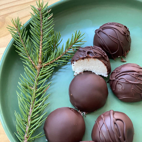 Keto Dark Chocolate and Coconut Peppermint