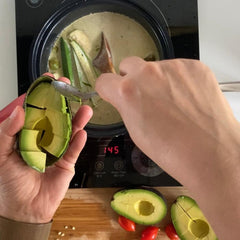 Vegan Avocado Thai Green Curry with Blue Rice