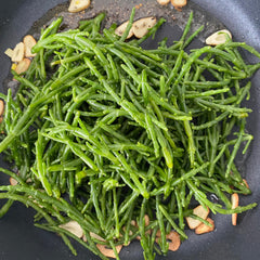 Gluten-Free Bottarga Soba with Samphire (Karasumi Soba) 