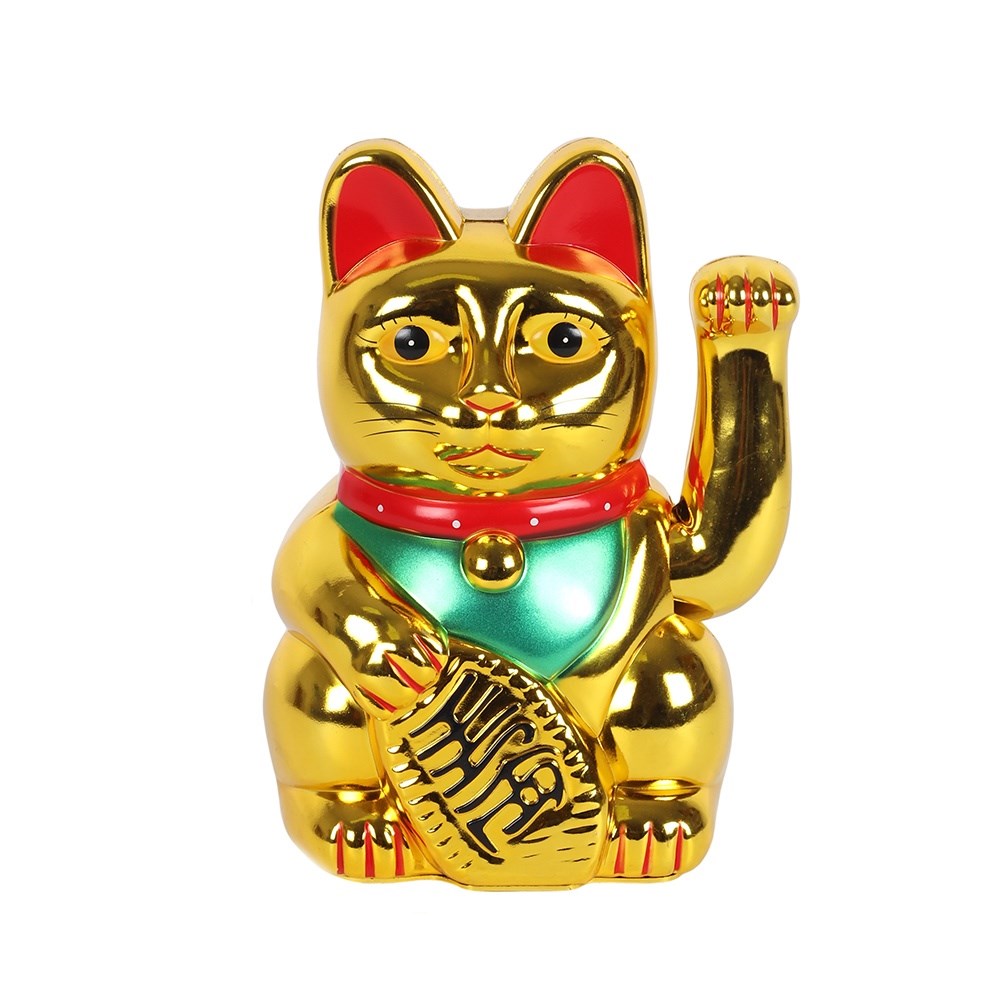 Maneki Neko White Waving Lucky Money Cat 15cm – The Lucky Cat Shop