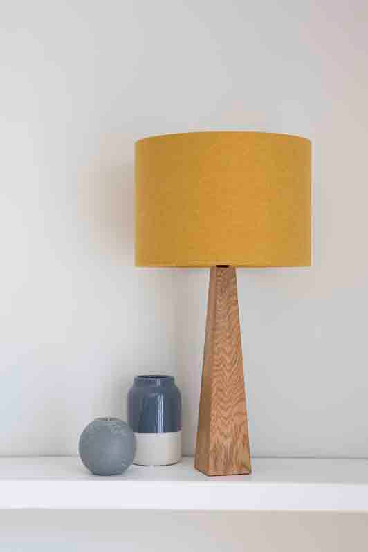 yellow table lamp