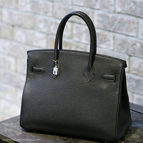 Hermes Birkin 35 Tiffany Blue Leather Top Handle Satchel Travel Shoulder Bag