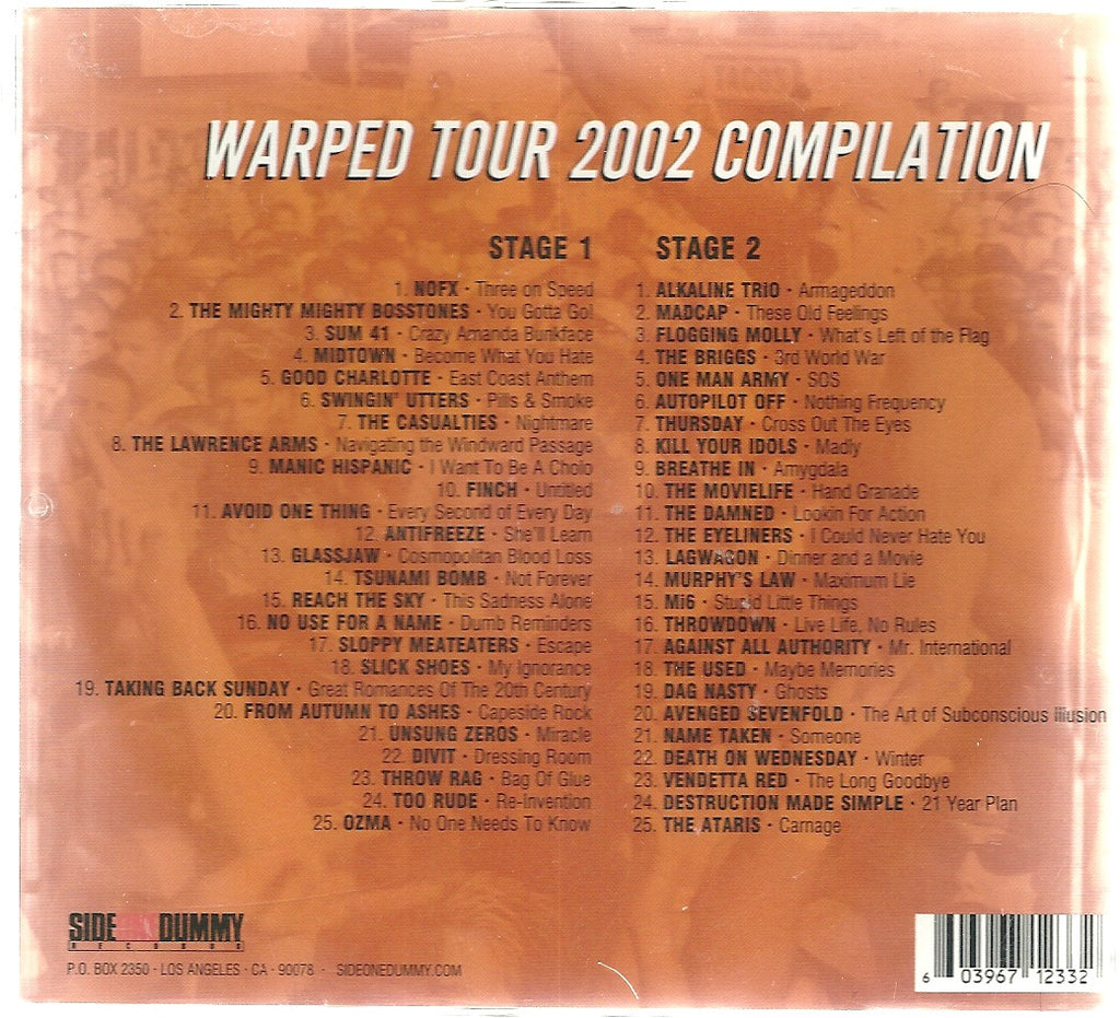 warped tour 2002 lineup