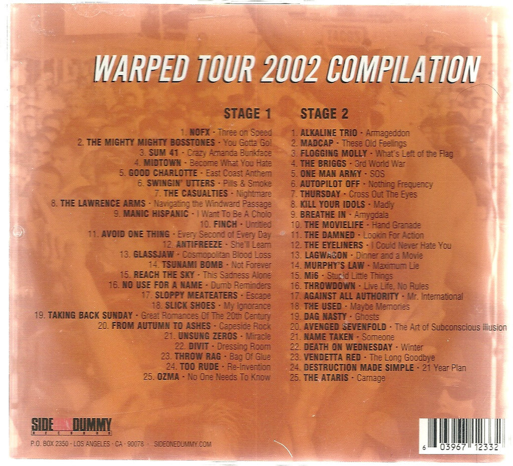 warped tour 2001 tour compilation