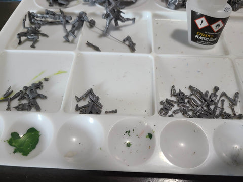 A Tray of B1 Battledroid Parts