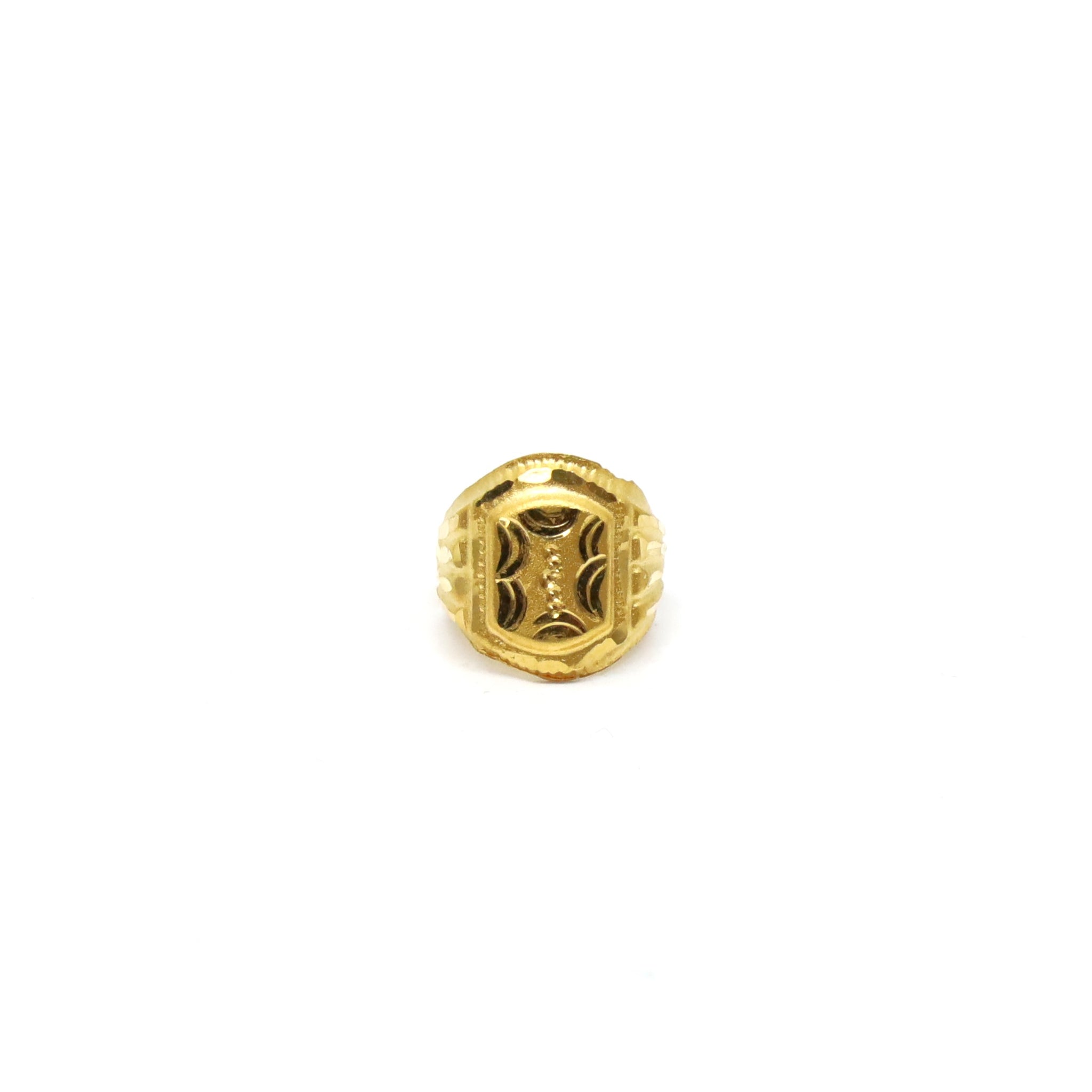 Ring - Matt Etched Plain Gold | Gujjadi Swarna Jewellers