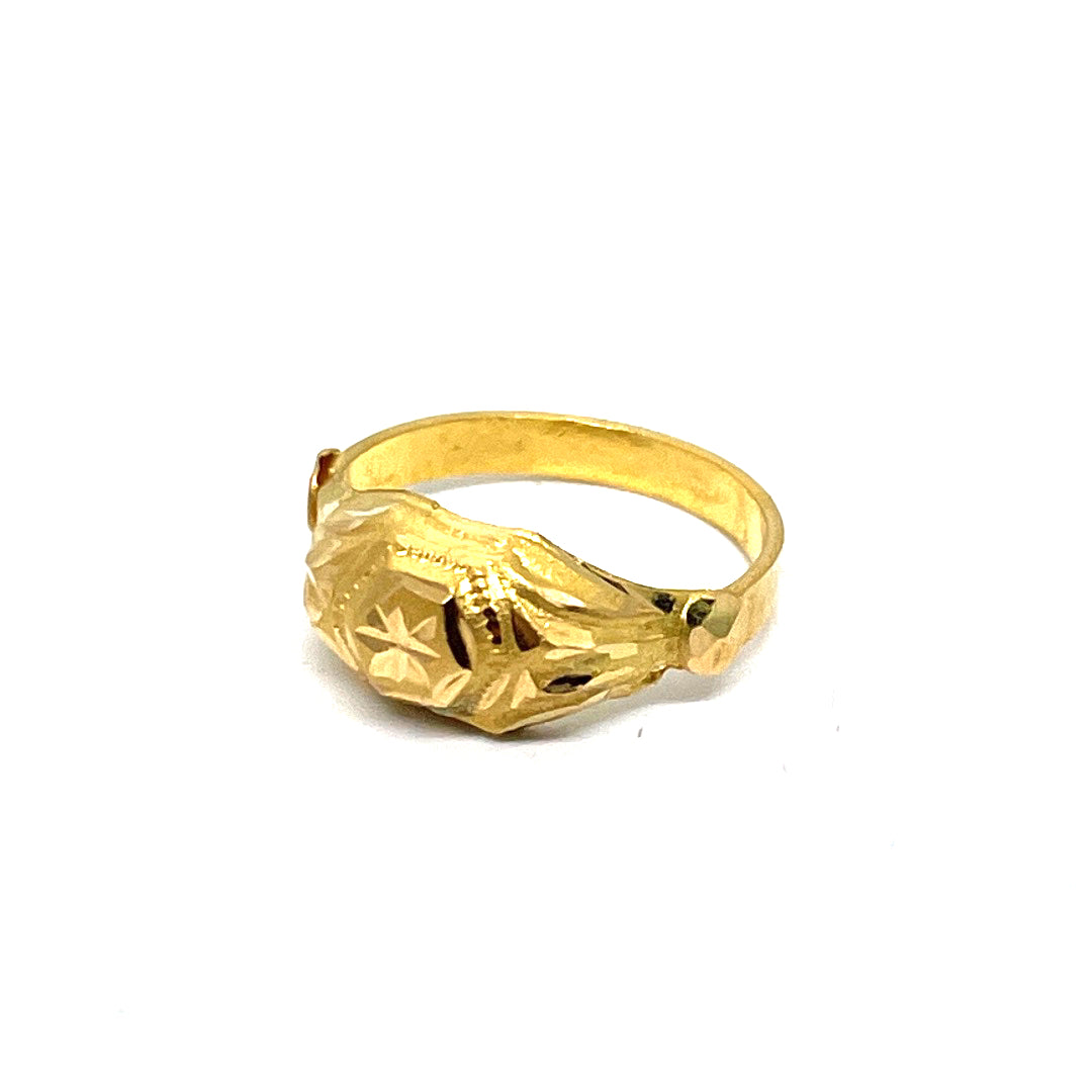 Daily wear heart designed Gold Rings - PC Chandra