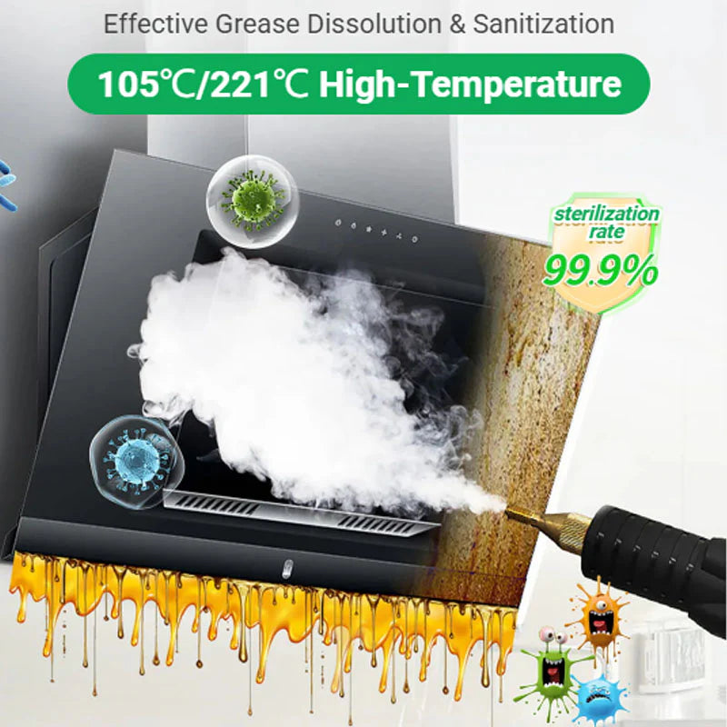 Esencialia Steam Cleaner in use