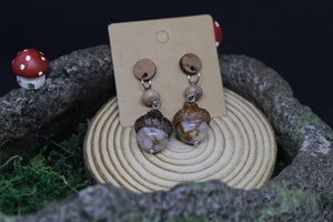 Agate Acorn Earrings - MysticNaturePath