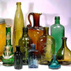 Vintage Antique Bottles Glass Glassware Blue Clear Milk Collectibles