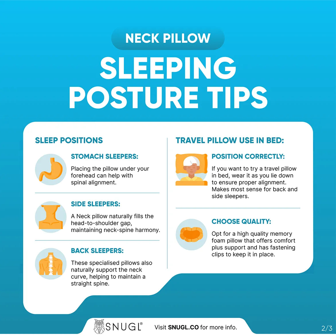 Best Pillows For Your Sleep Position Infographic