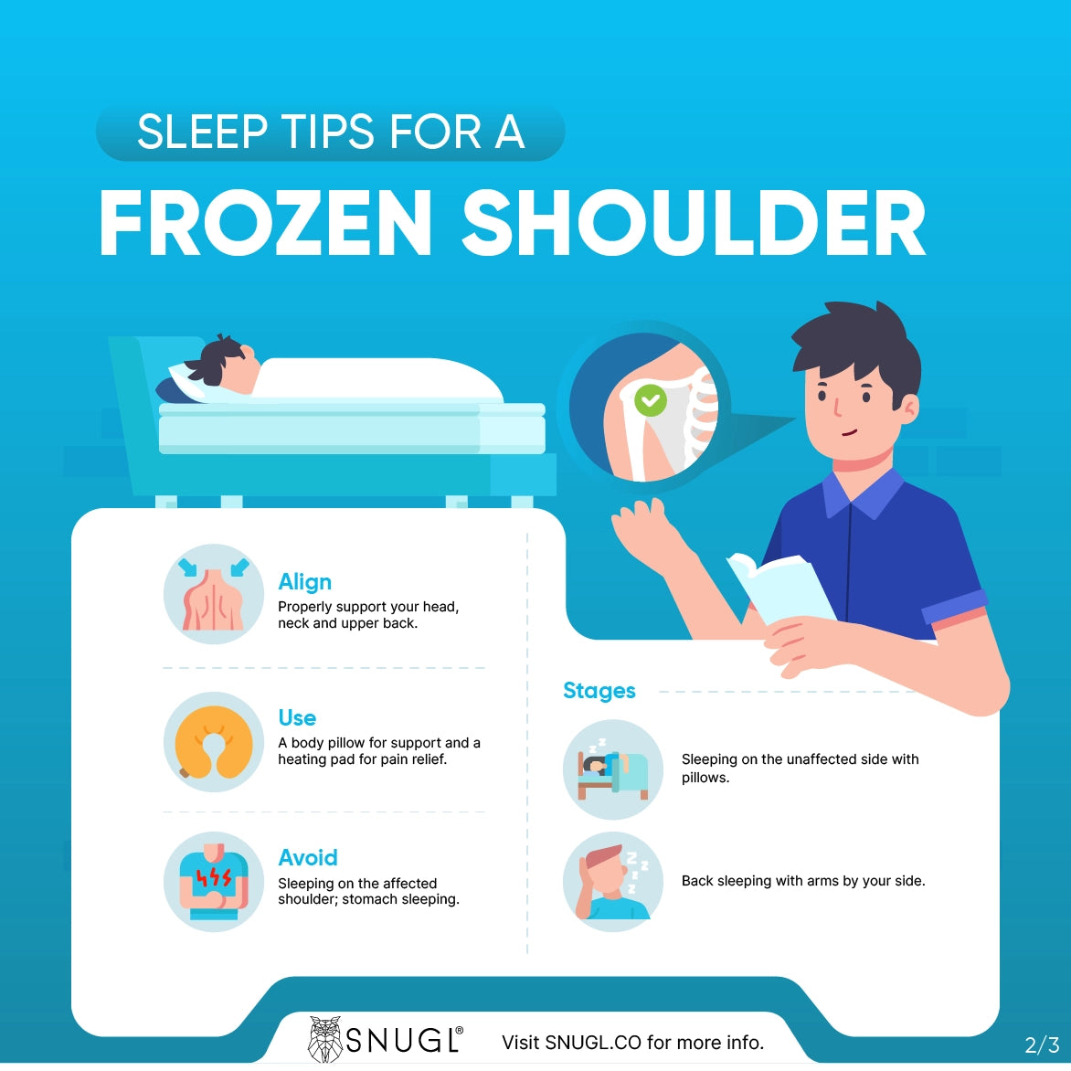 sleep tips for a frozen shoulder