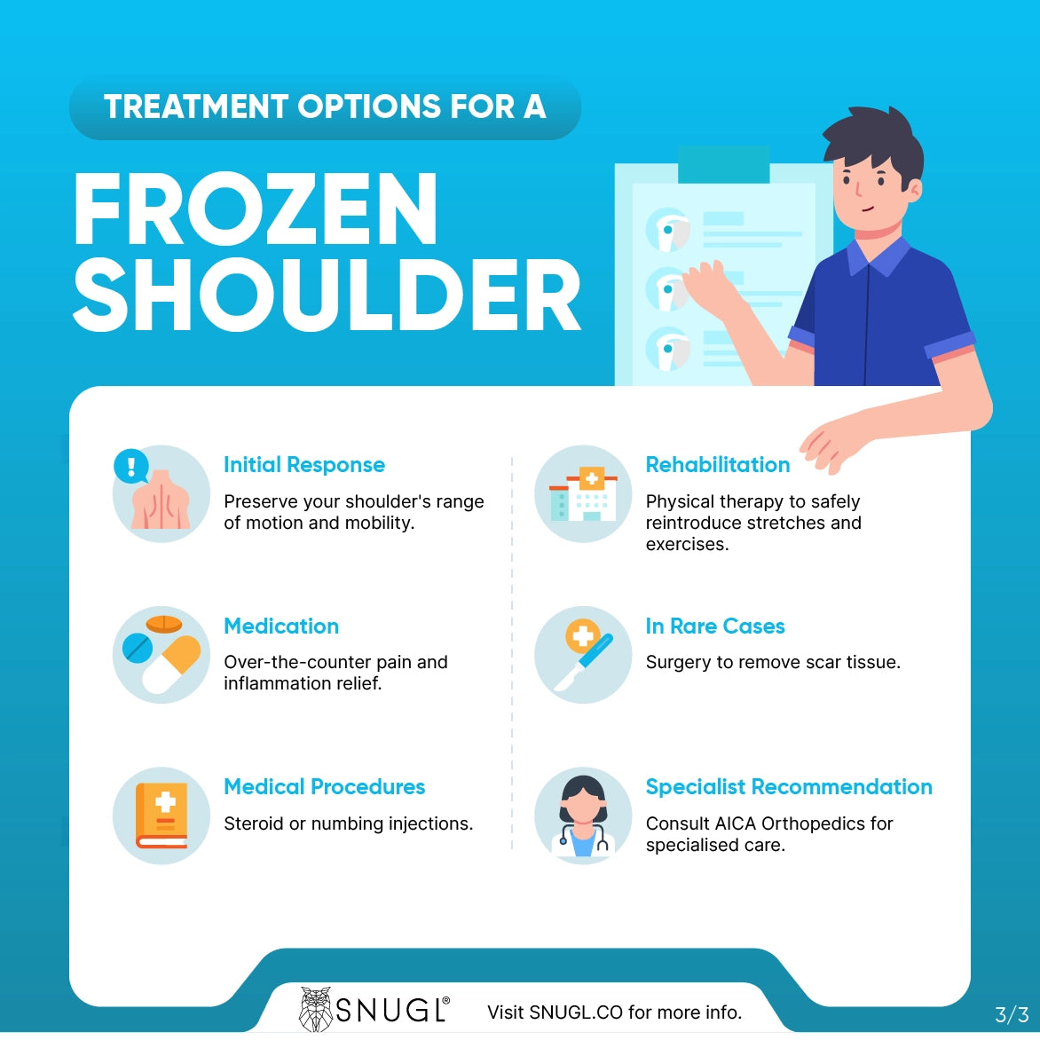 treatment options for a frozen shoulder