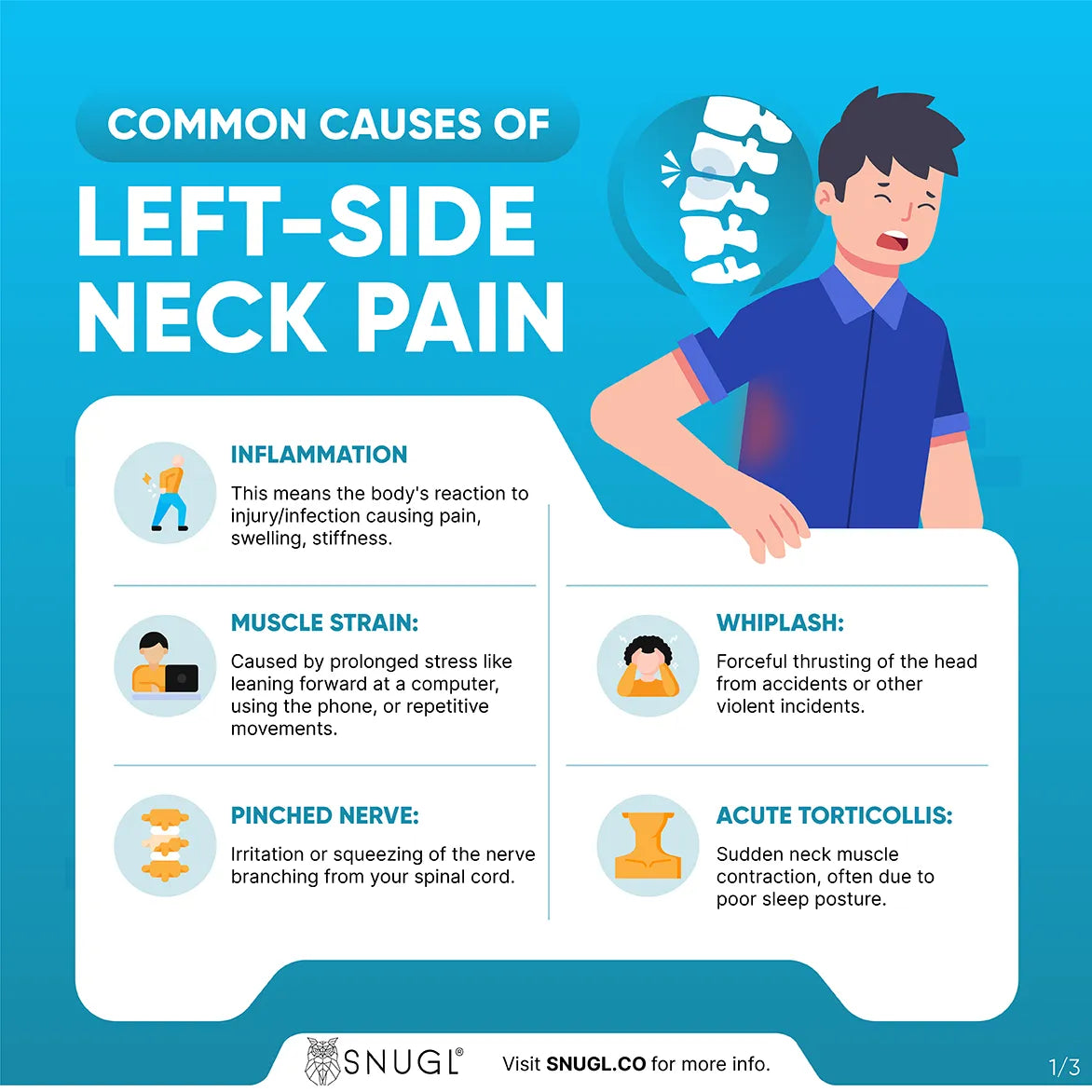 Common causes of left-side neck pain