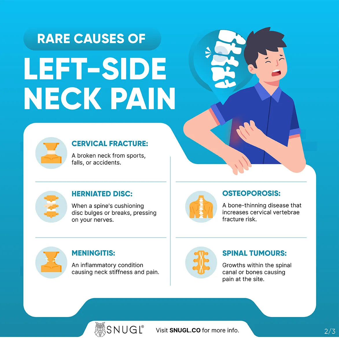 Rare causes of left-side neck pain