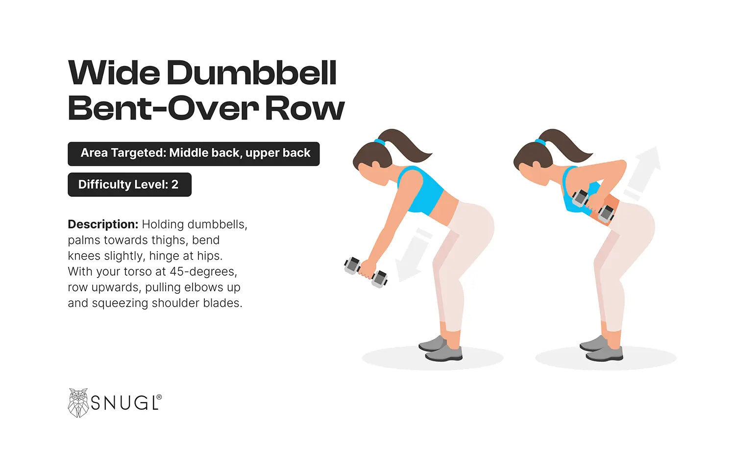 wide dumbbell bent over row