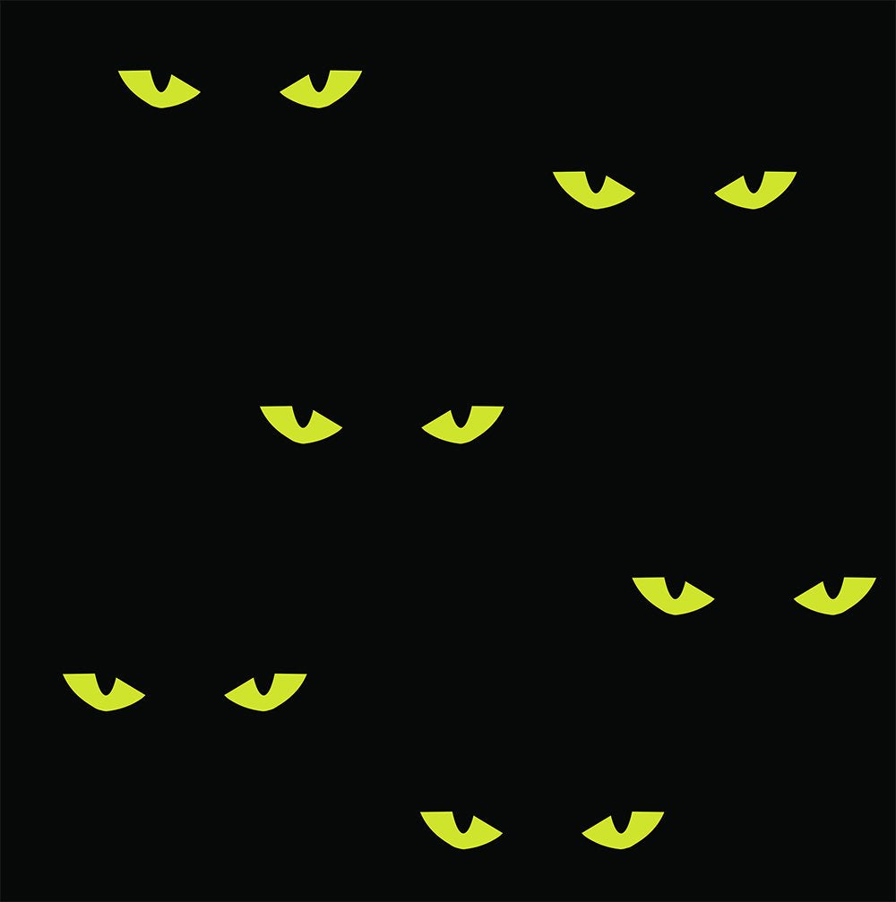  Halloween Home Decor Spooky Cat Eyes Black Cat Pillow 