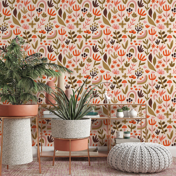 Boho Peel And Stick Removable Wallpaper  200 Colors