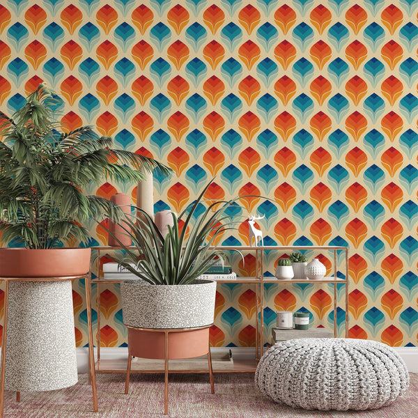 Boho Grid Geometric Peel and Stick Removable Wallpaper – Say Decor LLC