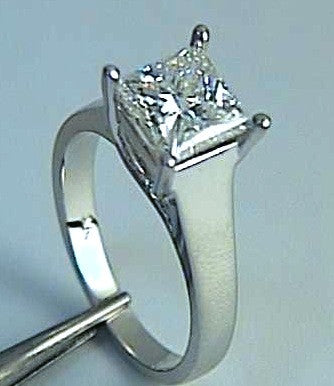 3.00ct E-SI2 Princess Cut Diamond Engagement Ring GIA – JEWELFORMEBLUE