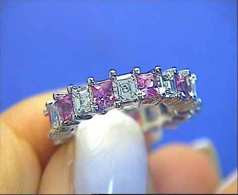 6.10ct Asscher Cut Diamond Pink 