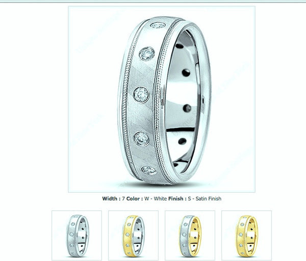 0.36ct Round Diamond Men's Wedding Ring Platinum – JEWELFORMEBLUE