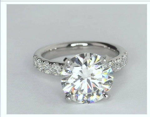 4.82ct F-VS2 Platinum Round Diamond Engagement Ring GIA certified ...