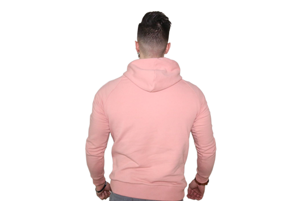 salmon pink mens hoodie